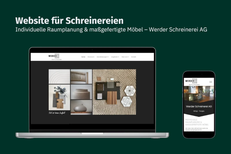 Schreinerei Website erstellen: Tipps zur online Kundengewinnung Beispielseite